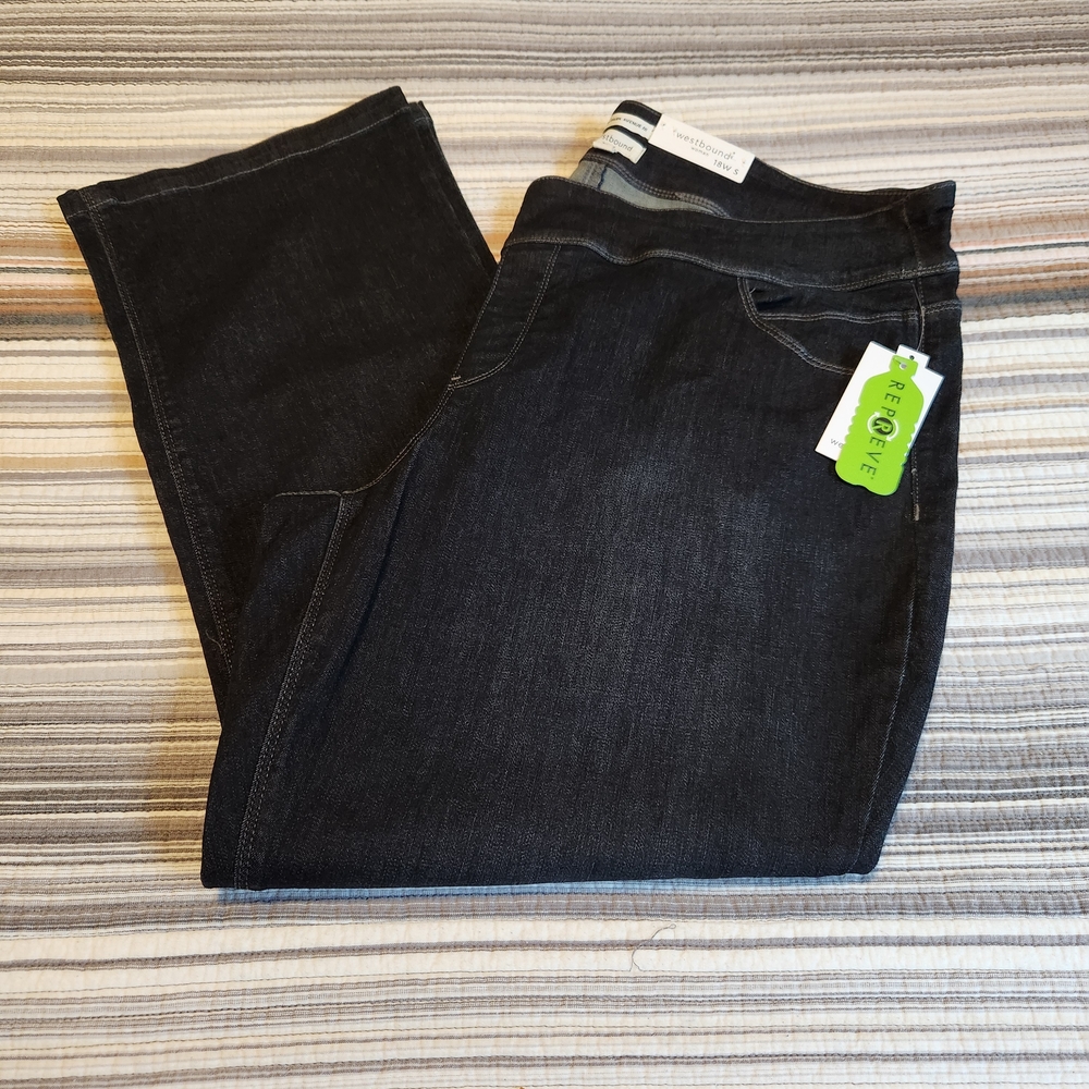 Westbound Women Dark Denim Jeans Bootcut "The Park Ave Fit" 18W S